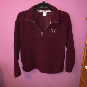 Maroon VS PINK cotton/fleece sweat shirt